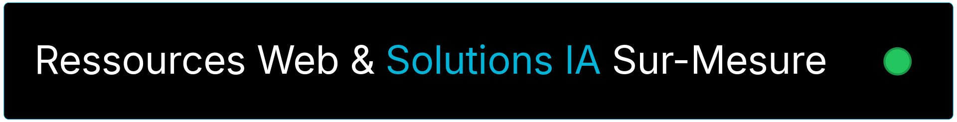 Ressources Web & Solutions IA Sur-Mesure